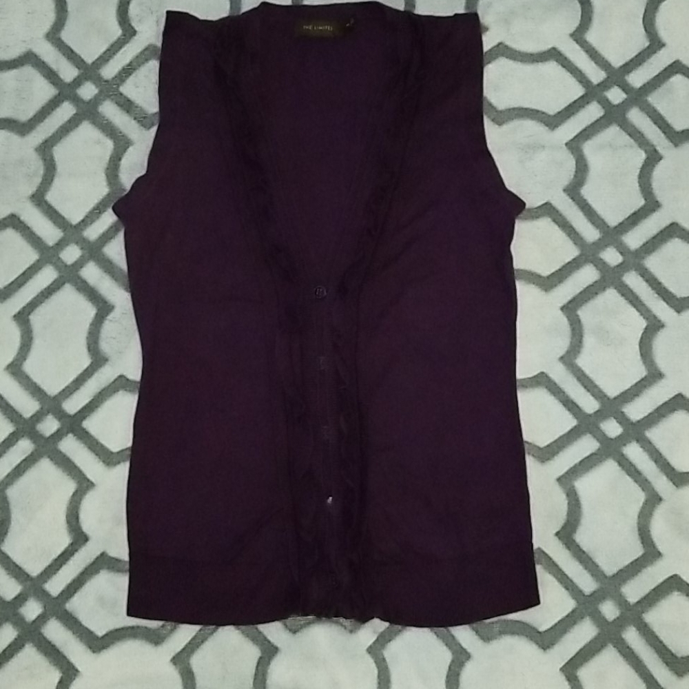 The Limited Plum Sweater Vest XS